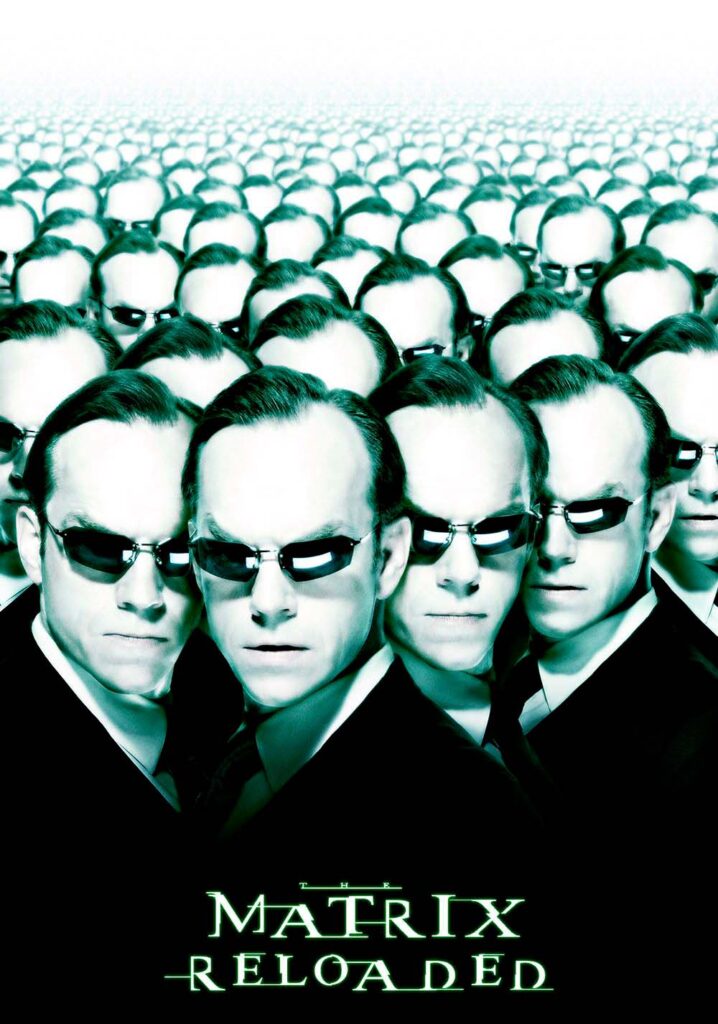 The Matrix Reloaded, di Andy e Larry Wachowski, poster del film, 2003.